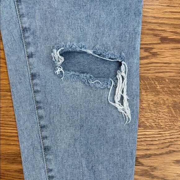 Princess Polly Light Blue High Rise Distressed Jeans - Picture 9 of 11